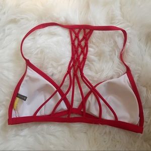 La Hearts Swim - LA HEARTS Racerback Red Bikini Top La Hearts Swim - LA HEARTS Racerback Red Bikini Top